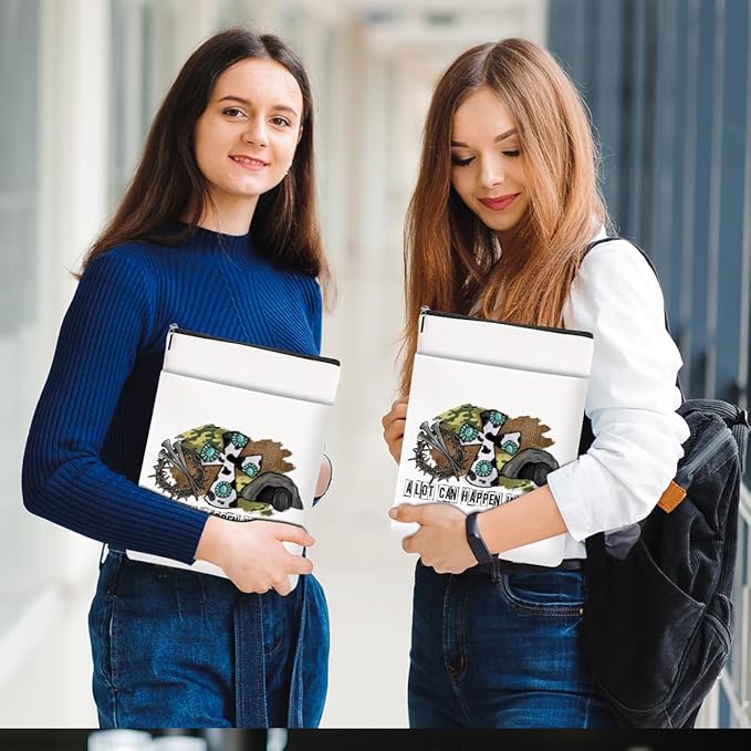 Inspirational Western Faith Christian Gifts Book Sleeve Book Cover Religious Cowgirl Accessories for Women Mom Daughter Friendship Christmas Birthday Book Lovers Gifts Book Protector with Zipper