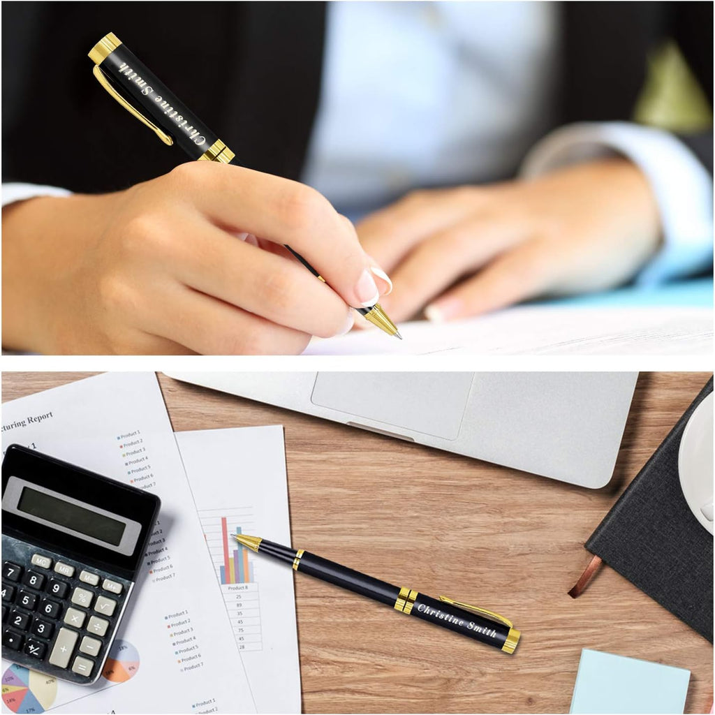 Amlion Personalized Pens Custom Engraved Pen with Name, Refillable Medium Refill, Personalized Gifts for Men Women
