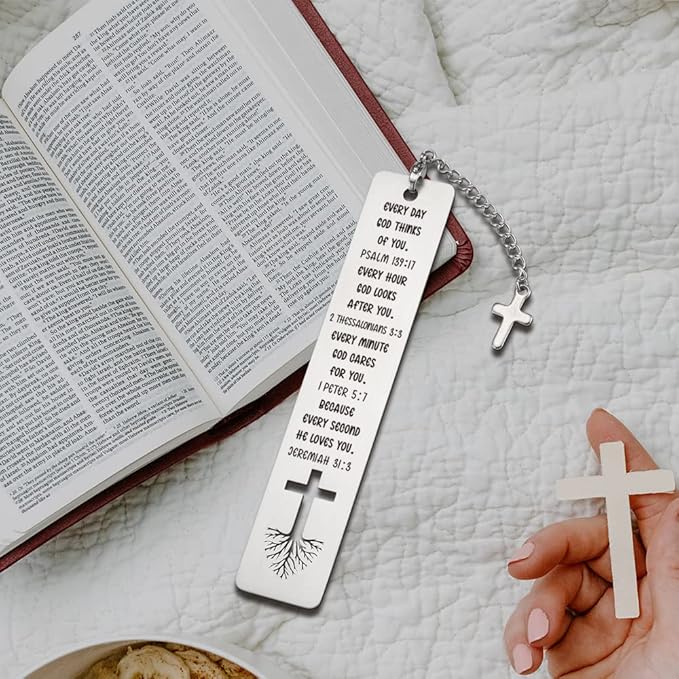 Christian Inspirational Gift for Women, Tassel with Bible Verse Bookmark Funny Gift for Women, Christmas Birthday Bookmarks Gifts for Bookworms Friends Sister Girl Female Book Club Religious Gift-ZB5