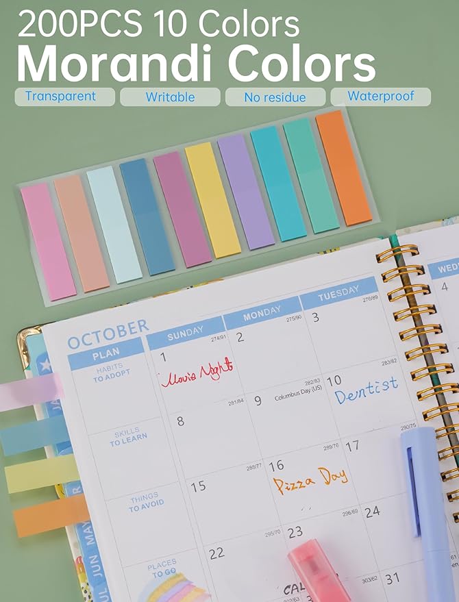 NiArt Bible Note-Taking Kit 6 Dual Tip Highlighters, 6 Gel Pens & 200 Sticky Notes - Versatile, Portable for Bible Study, Journaling, Planning & More with Candy Colors, Precision Tips & Storage Box