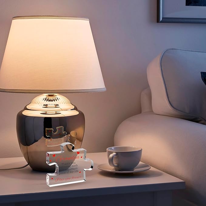 Gifts for Grandpa - Engraved Acrylic Block Puzzle Gift 3.35 x 2.76 inch - Novelty Birthday, Christmas, Valentine's Gifts