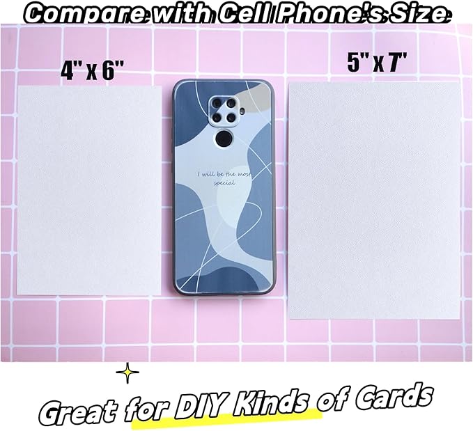 Baisunt 25 Pack 4x6 Sand Textured Cardstock Paper Blank Thick Heavyweight 92lb Card Stock for Making Greeting Cards, Invitations cards, Photos, Postcards