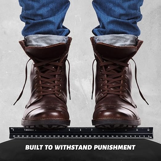 Architectural&Engineering Triangular Scale Ruler, 12 Inch Architectural Scale Ruler Set, Laser-Etched Aluminum with Stainless Steel Ruler for Architects, Students, Draftsman, Engineers (3 PCS)