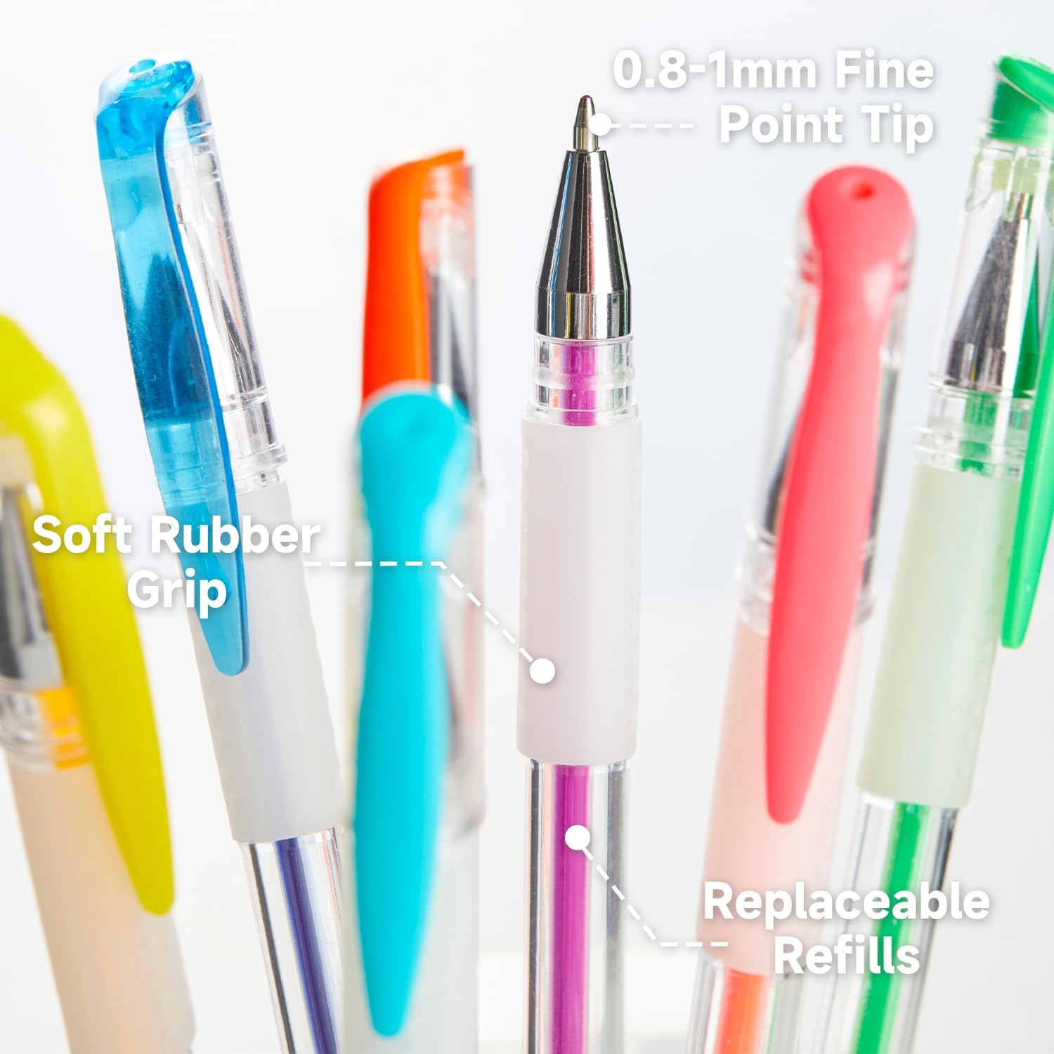 Shuttle Art Gel Pens, 130 Colors Gel Pen with 1 Coloring Book in Travel Case for Adults Coloring Books Drawing Crafts Scrapbooking Journaling