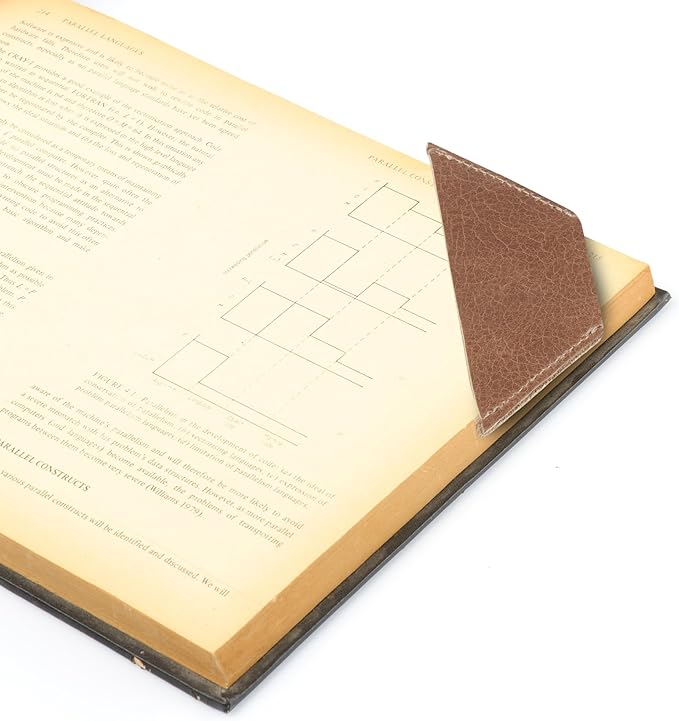 Londo Genuine Leather Handmade Bookmark (Set of 2) (Triangle, Mink)