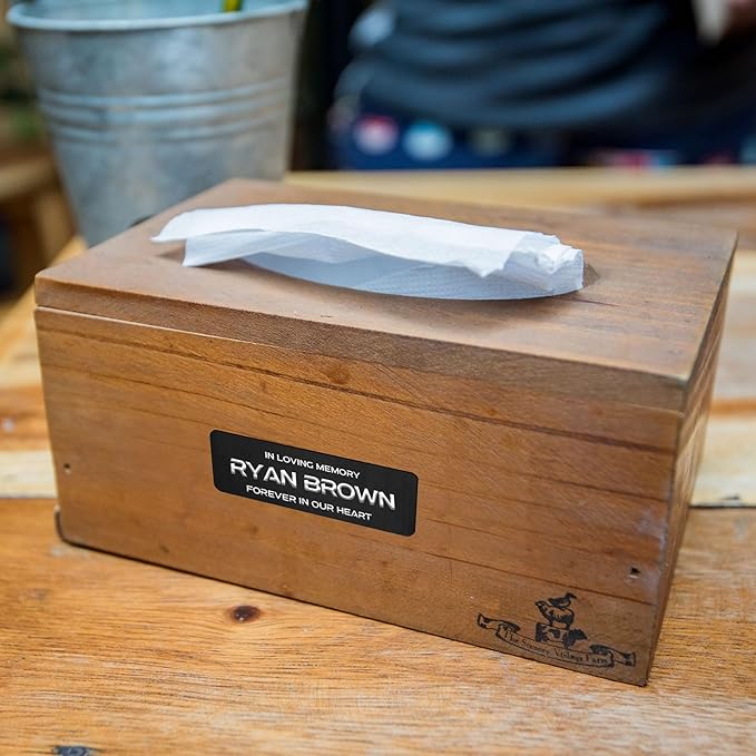 Therwen 30 Pcs Name Plates Laser Engraved Brushed Stainless Steel Plate Personalized Plaque Blank Custom Name Tag Frame Label with Adhesive Backing(Black Multi Shape,1''x 3'')