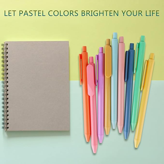 WY WENYUAN Cute Pens - Personalized, Glitter & Colorful for Women & Men, Smooth Writing, Black Ink, 1.0 mm Point, Note Taking