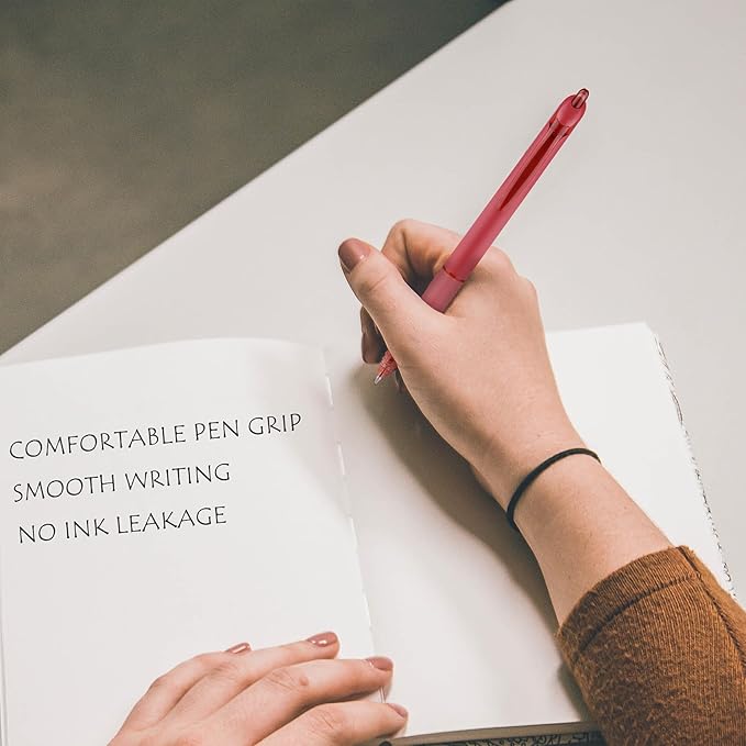 WY WENYUAN Cute Pens, 12-Pcs Pastel Ballpoint Pens Bulk, Fine Point Smooth Writing Pens, Colorful Best Gift Pens, Black Ink 1.0 mm Journaling Pen, Pens Office Supplies for Women & Men, Note Taking