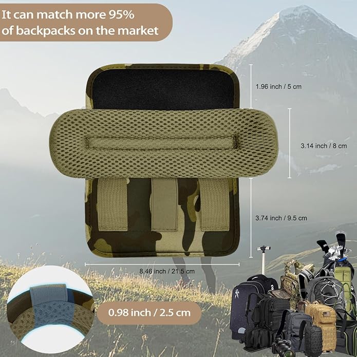 2Pcs Thick Cushioned Shoulder Pads, Anti-Slip Design and Breathable Mesh Pads for Shoulder Strap,Soft and Comfortable