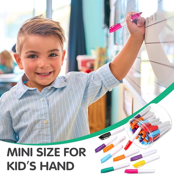 Ctosree 80 Pcs Mini Markers for Nurses Badge Mini Markers with Golf Keychain Clips Golf Ball Point for Office Classroom Supplies(Dry Erase)