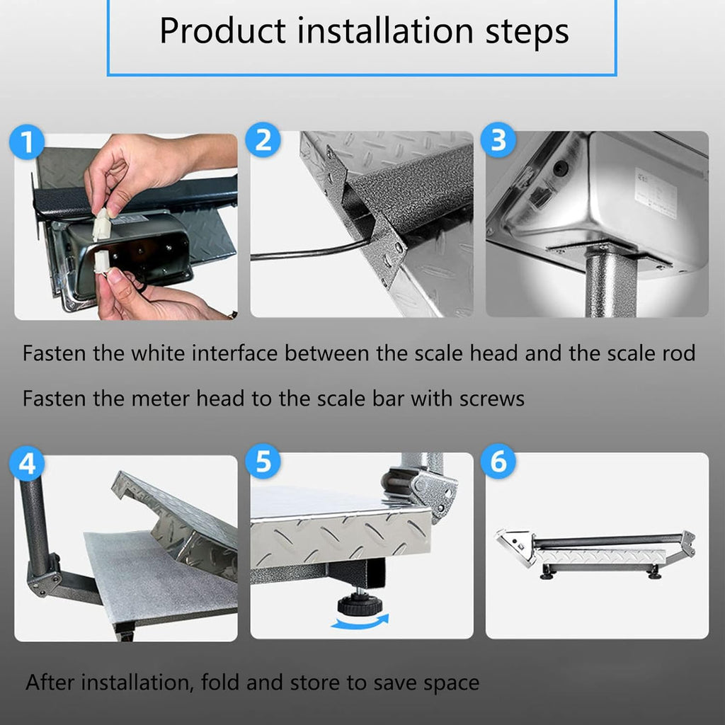 Commercial 660 lb Electronic Platform Scale with LB/KG Industrial Floor Scale Stainless Steel High-Definition LCD Display,Digital Heavy Duty Luggage Package Price Computing Postal Shipping