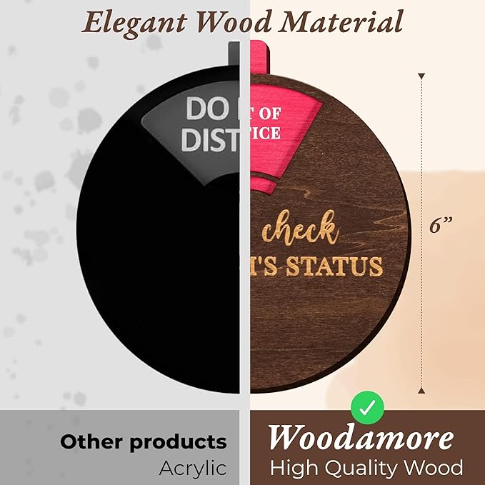 Office Door Sign Available and Away - 6 Options Out Of Office Sign for Door, Funny Do Not Disturb Door Hanger Sign for Office, In A Meeting Sign for Office Door, Work from Home Privacy Sign