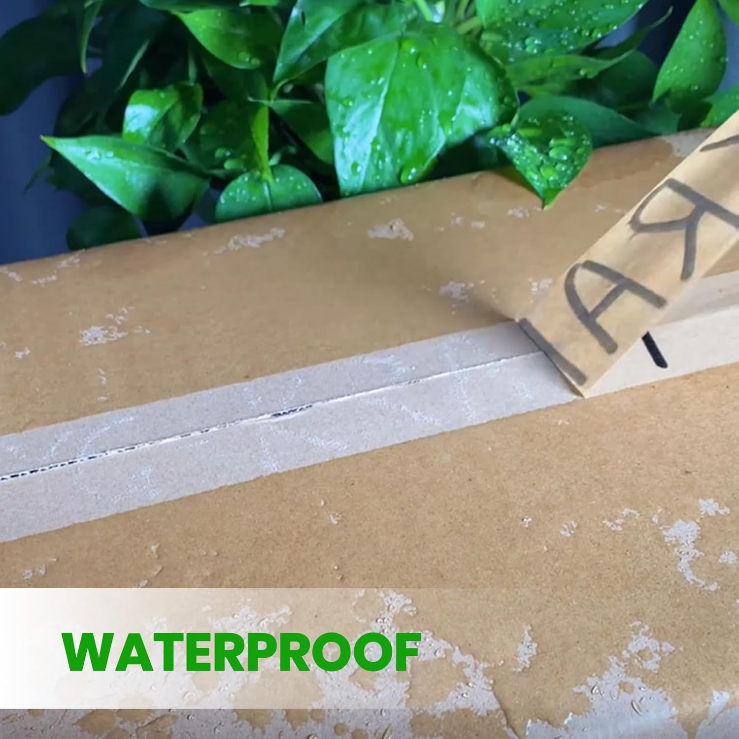 ADHES Heavy Duty Kraft Paper Tape Eco Friendly Packing Tape Writable Non-Coated Surface for Masking, Sealing, and Packaging Use,2” x 43 Yards,36Rolls