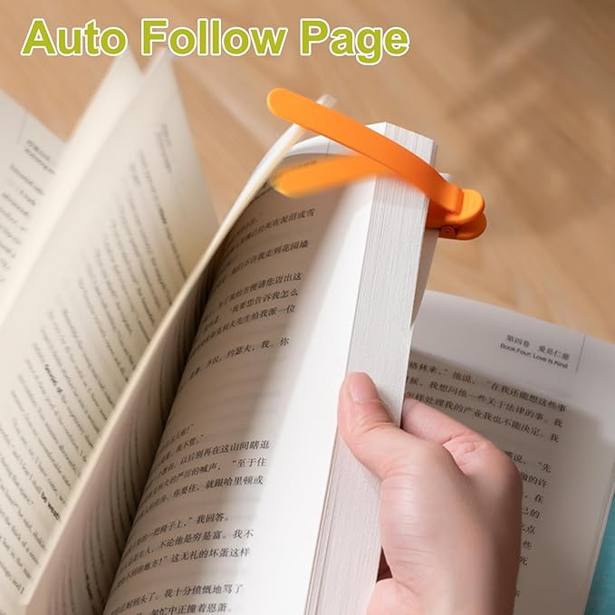 6Pcs Automatic Bookmark, Silicone Smart Book Marks for Reading Women, Men, Kids,Cute Unique Book Markers Bookmark Clip Reading Accessories Gifts for Book Lovers