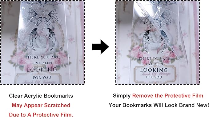 TwoDays Fantasy Acrylic Bookmarks, to The Star Who Listen Inspired Romantasy Gifts for Bookish, City of Starlight and Batboys Merch for Book Lovers Booktok. (6"x2", Set of 2)