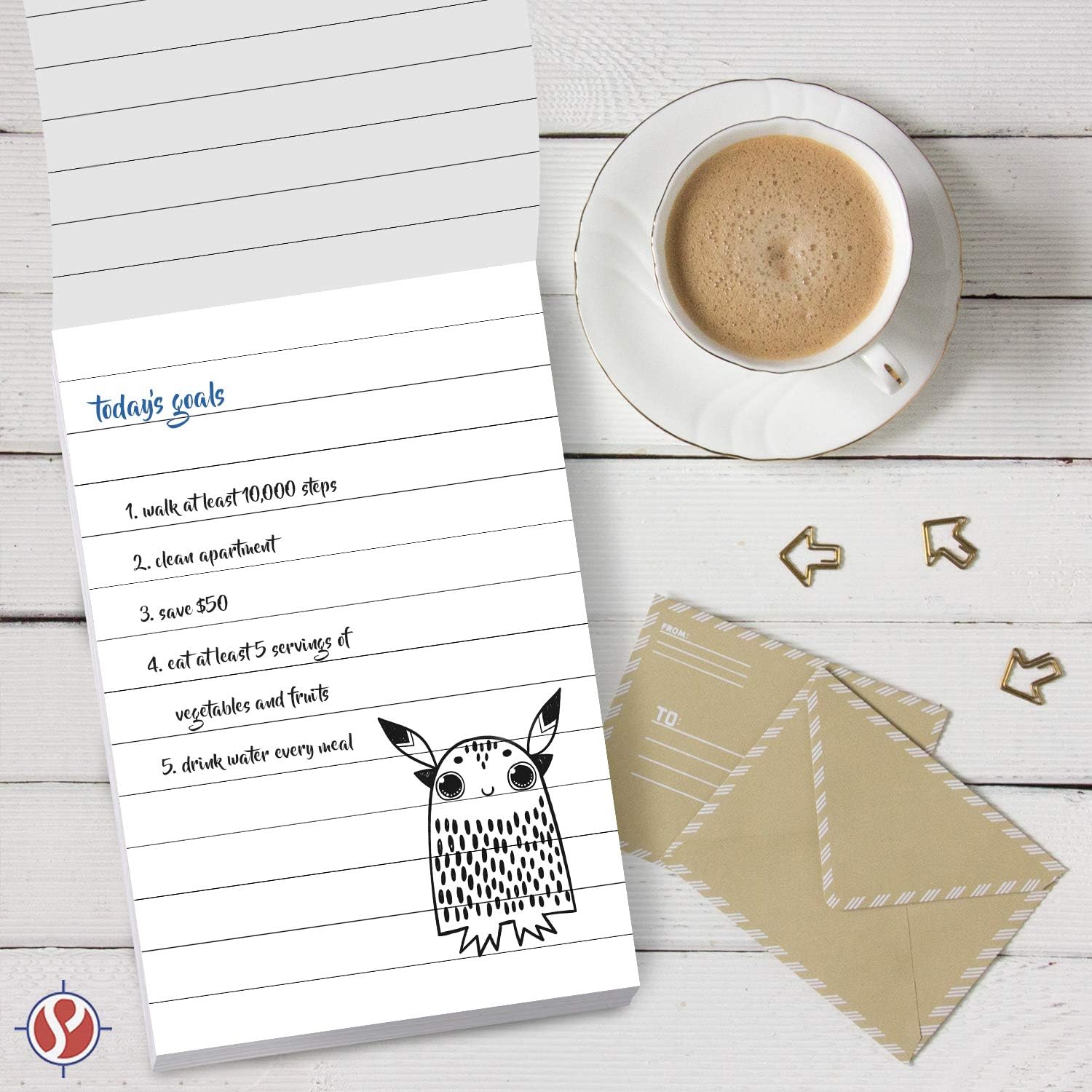 Memo Pads, White, With Black Lines – Lined Paper Notepads, Scratch / Writing Pad for Planning, To-Do Lists, Appointments, Reminders, Home, Office – 50 Sheets Per Pad, 10 Pads per Pack – 4.25" x 5.5"