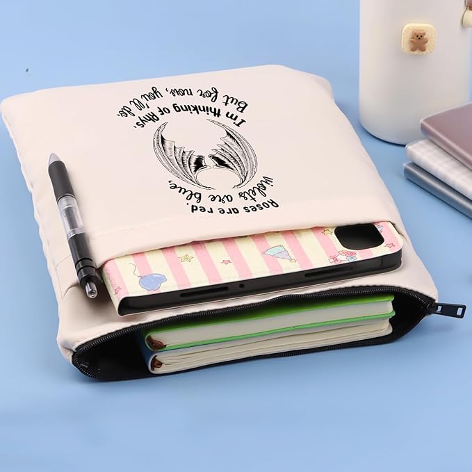 Roses are Red Violets are Blue Books Lover Gift Bat Boys Book Sleeve Book Merch Gift for Fans (Thinking of Rhys-b)