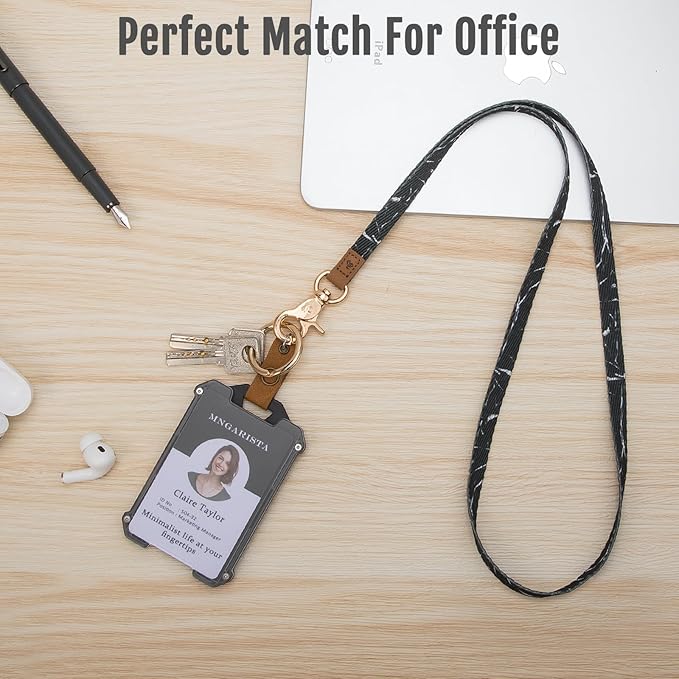 MNGARISTA Neck Lanyard for Keys, Floral Key Lanyard for Women, Durable ID Lanyards with Keyring and Clasp for ID Badges, School ID or Wallets, Original