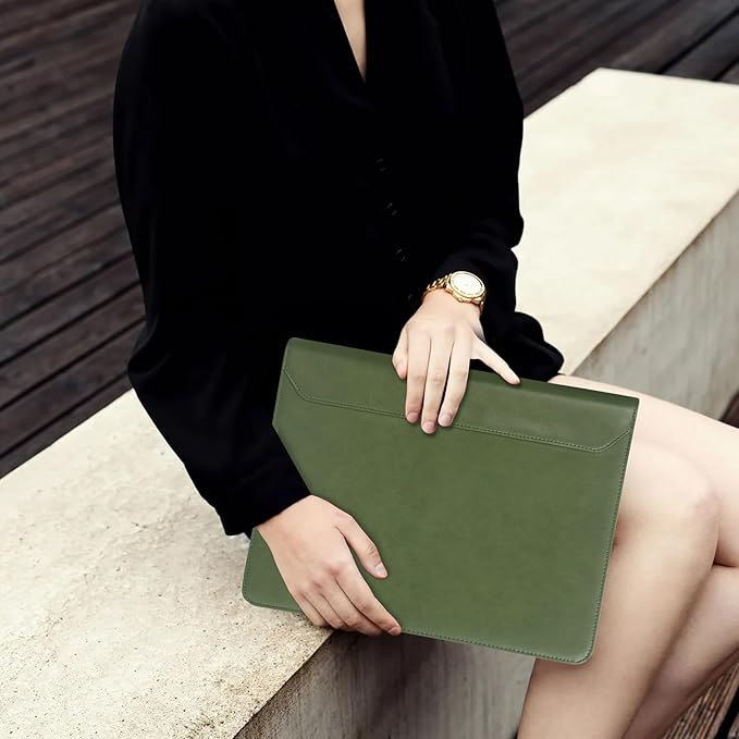 Free Engraved Name, 3 Ring Binder Padfolio, Vegan Leather Portfolio with a4 Clipboard, 3 Ring Padfolio A4 Organizer, Resume Planner, Green, Gift for Men/Women,Customized