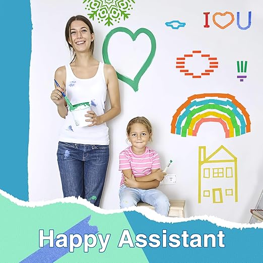 OWLKELA Colored Masking Tape 0.6" x 16 Yard Per Roll, 6 Rolls Rainbow Colors Painting Tapes, Painters Tape, Craft Tape, Labeling Tape, Paper Tape for Crafts & DIY Projects