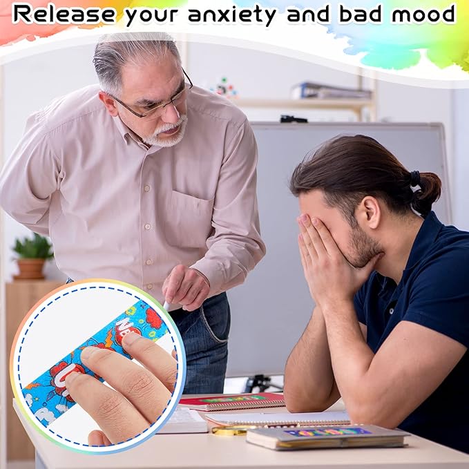 36 Pieces Anxiety Sensory Stickers Cute Fidget Textured Strips Toys Anti Stress Tactile Rough Sensory Calm Textured Strips Adhesives Anxiety Relief for Adults Teens Desk Classroom (Hero Style)