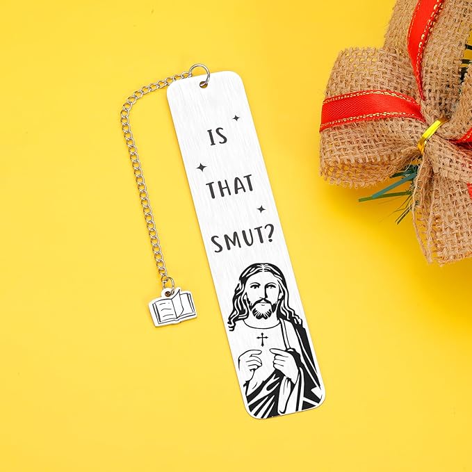 is That Smutt Jesus Bookmark, Gag Gift for Female Friends Booklover, Christmas Stocking Stuffer, Gag Gift, Book Accessories for Reading Lovers,Funny Bookmark for Women, White Elephant Gifts