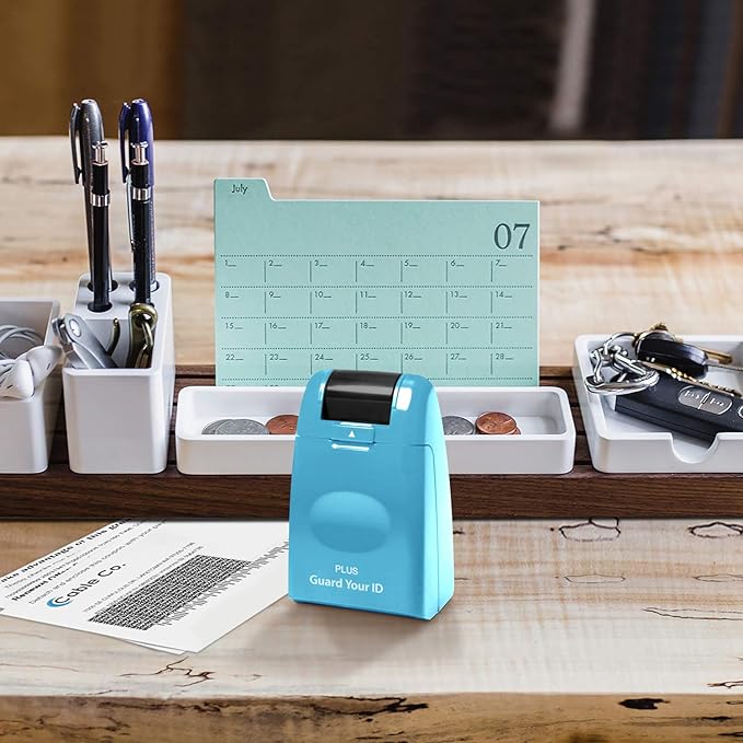Guard Your ID Identity Protection Security Prevention Stamp Roller (Turquoise)