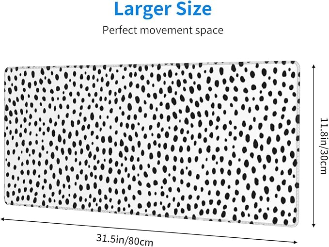 Extended Gaming Mouse Pad, Large Gaming Mouse Waterproof with Stitched Edges, Non-Slip Desktop Pad for Home and Office, Level Up Your 31.5x11.8 Inch… (Speckle Pattern)