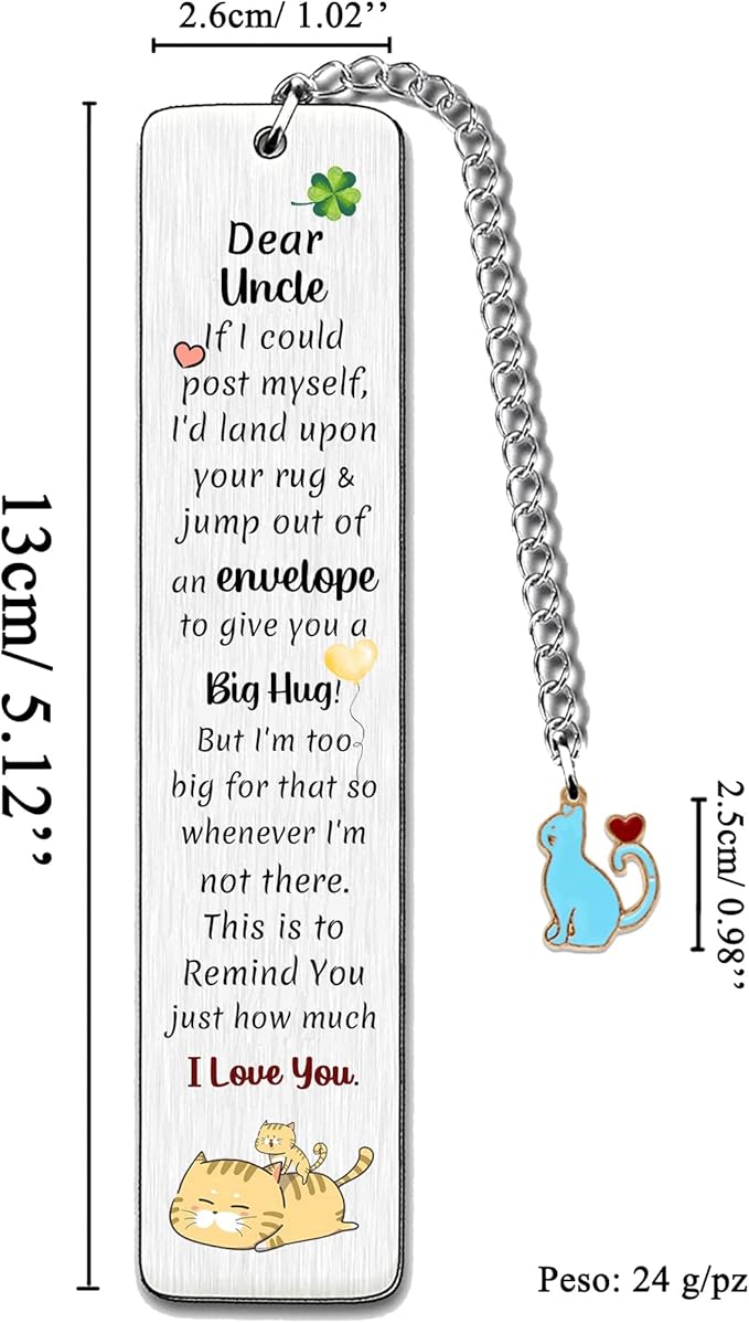 Uncle Bookmarks Christmas Gift Bookmark Birthday Present I Love You Happy Retirement Appreciate Funny Love Quotes Engraved Thanksgiving Keepsakes Best Uncle Ever Fathers Day Gifts from Niece Nephew