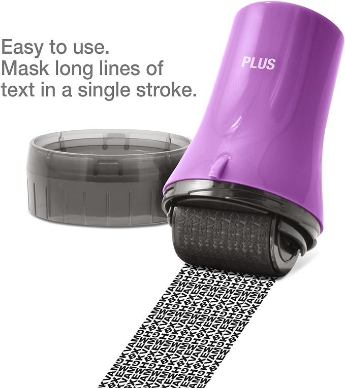 Guard Your ID Wide Advanced Roller 2.0 Identity Theft Prevention Security Stamp Purple