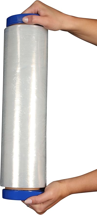 Kleer-Guard® Stretch-Wrap with Tension Control Handle. 20” x 1,000 ft./roll. 80 Gauge Equivalent. 1 Roll Two Tension Control Handles