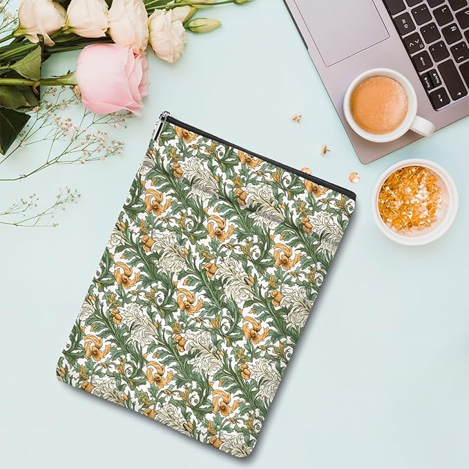 Botanical Book Sleeve, Classic Flower Book Covers for Paperbacks, Floral Book Pouch Book Protector, Book Lovers Gifts for Women Girls Aunt, Book Accessories Book Club Gifts Christmas Birthday Gifts