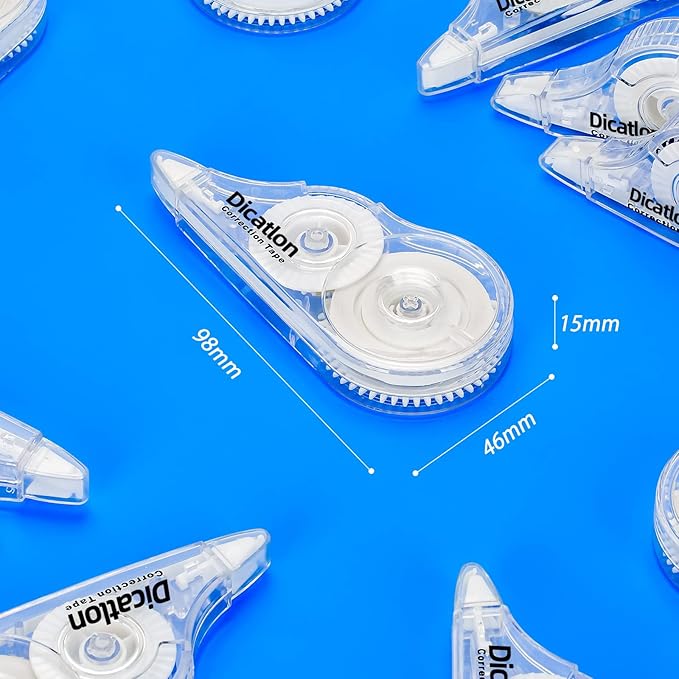 Quick Dry Whiteout Correction Tape Tear Resistant Liquid Paper Pen Shaped Applicator,Highly Suitable for Students,Office Workers,Home,Easy to Use Enhance Study,Work Efficiency,10pcs 1/5"X39Ft