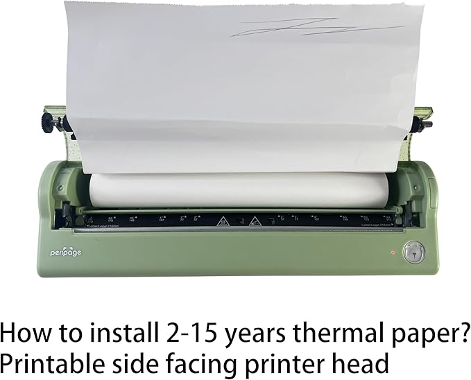 IOOIOO (auto Flatten Rolled Paper Inkless Portable Thermal Letter/A4 Printer, for Rolled Thermal Paper(Printing Lasting 2-15 Years or as Long as Laser Printer)