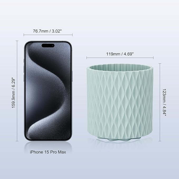 Pencil Holder For Desk - 360° Rotation, 5 Slot Desk Supplies For Women Office Aesthetic. Pen Holder For Office&School, Desk Accessories(Blue)