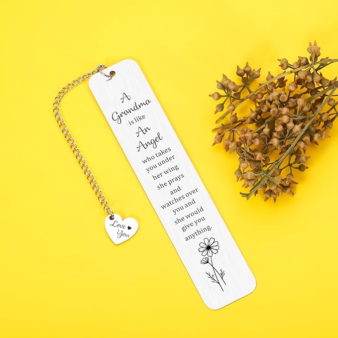 Mother's Day Gift for Grandma Bookmark Gift for Grandmother from Grandaughter Grandson Birthday Gifts for Grandma Nana Grammy Grandmother Gift from Teens Kid Christmas Valentines Gifts Ideas