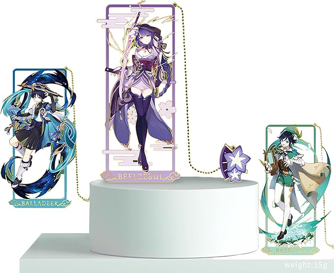 Nahida Bookmark with Chain Original Genshin Impact Metal Bookmark - Collect All Your Favorite Characters!