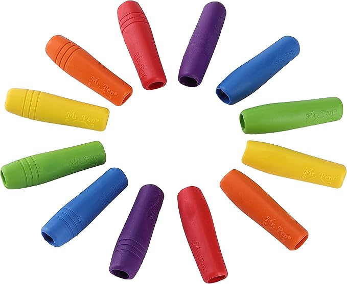 Mr. Pen- 12 Pack, Colorful, Pencil Grips, Pencil Holder for Kids, Pencil Grippers for Kids, Rubber Pen Grips for Adults with Arthritis