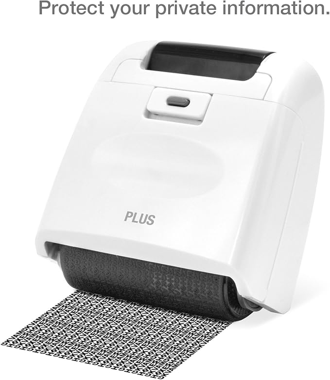 Identity Theft Prevention Security Stamp Wide Roller Security Stamp Kits (White)