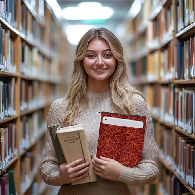 Vintage Flower Book Sleeve Book Lovers Gifts Autumn Style Waterproof Book Cover Book Accessories Book Covers for Paperbacks Book Pouch Book Protector with Front Pocket for Women Girls Readers Mom