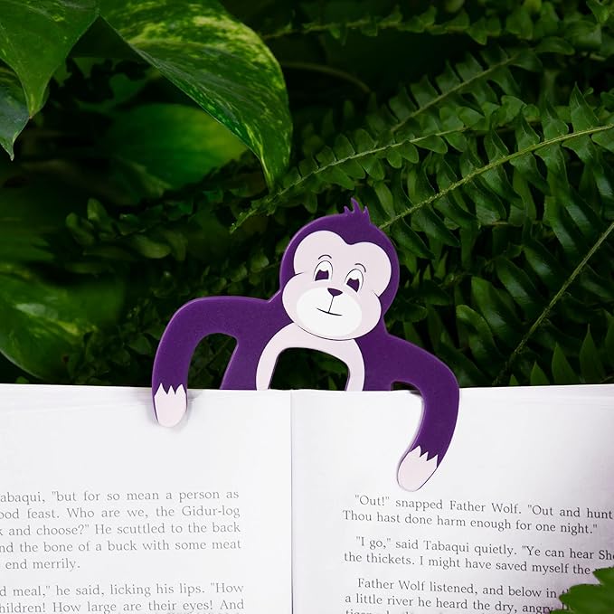 Page Pals Bookmark Bookholder | Page Holder | Music Holder Clip | Music Paper Holder | Magazine, Cookbook | Reading in Bed at Home | Office, Desk, Kitchen Use | Novelty Reading Gift Idea (Ape)