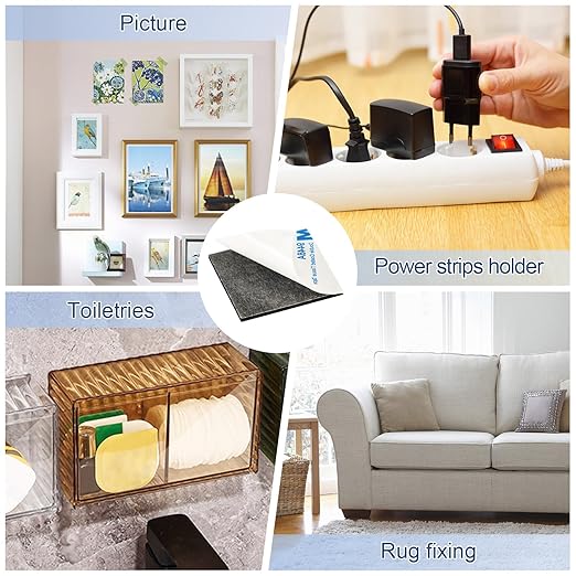 UPINS Double Sided Foam Tape, Double Sided Tape Heavy Duty Strong Adhesive Double Sided Mounting Tape for Walls Picture Poster Crafts (150, Black)