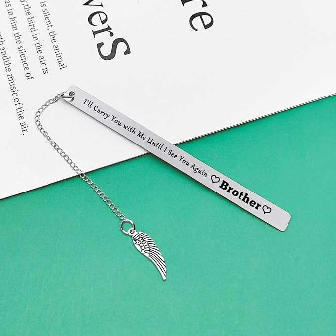 Brother Memorial Bookmark Memorial Gift for Loss of Brother Sympathy Gift for Loss of Brother in Memory of Brother Remembrance Bereavement Gifts for Men Loss of Brother Friends Gifts Book Mark