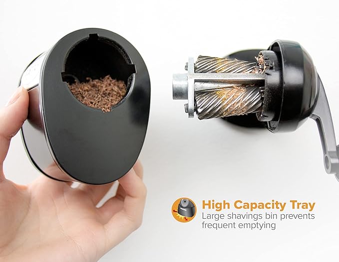 Bostitch Office Wall Mount Manual Pencil Sharpener, Tip Saver, 8 Hole Dial, 6X Longer Cutter Life, Vertical or Horizontal Mounting Black (MPS1-BLK)