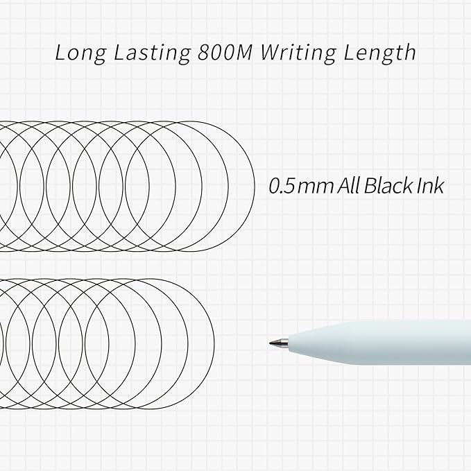 Kaco FIRST Gel Pens, Cute Stationery, 4 Pieces with Extra 8 Black Refills Cute Heart Star Pen Set (2 Star & 2 Heart)