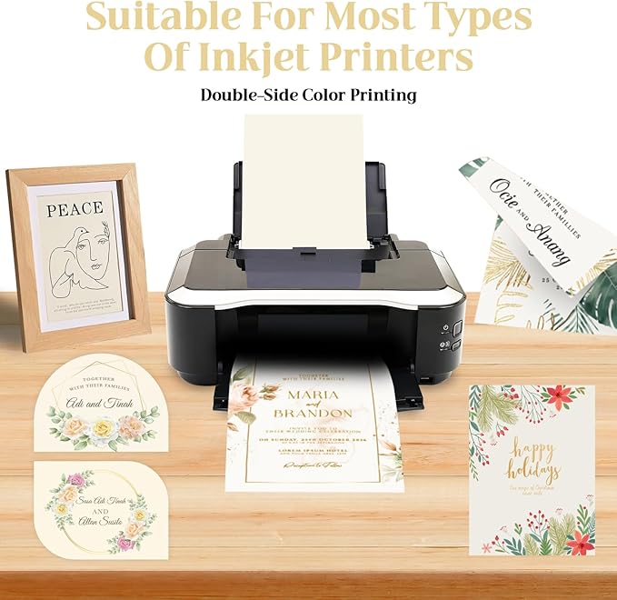 100 Sheets Cream Cardstock Paper 8.5 x 11 Ivory Paper,65lb Premium Off White Card Stock for Paper Crafting,Invitations,Certificates,Card Making