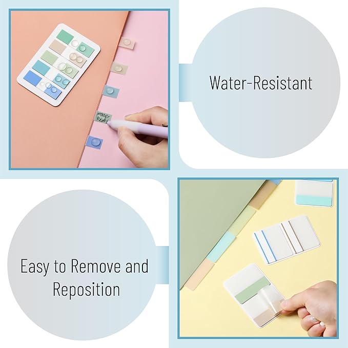 Mr. Pen- Sticky Index Tabs, 500 Pcs, 21 Sets, Colorful Sticky Tabs for Notebooks, Page Markers, Page Tabs for Binders, Page Tabs Sticky Tabs for Books, Notebook Tabs, Book Sticky Tabs for Notebooks