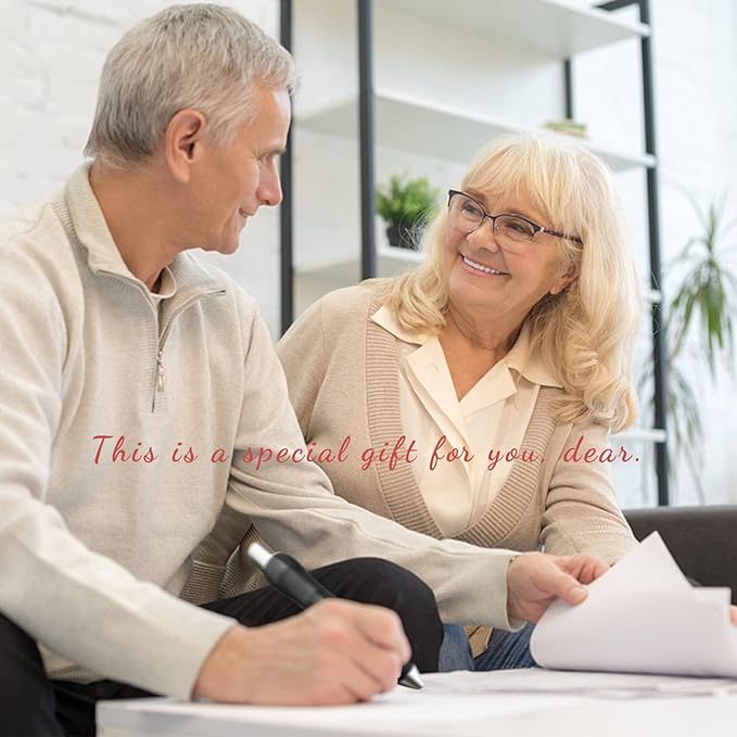 14pcs Big Fat Pens Aids Writing For Tremor, Arthritis, Parkinson, Handicap, Carpal Tunnel Large Wide Grip Pens Black (2 Pens + 6 Black Refills + 6 Blue Refills)