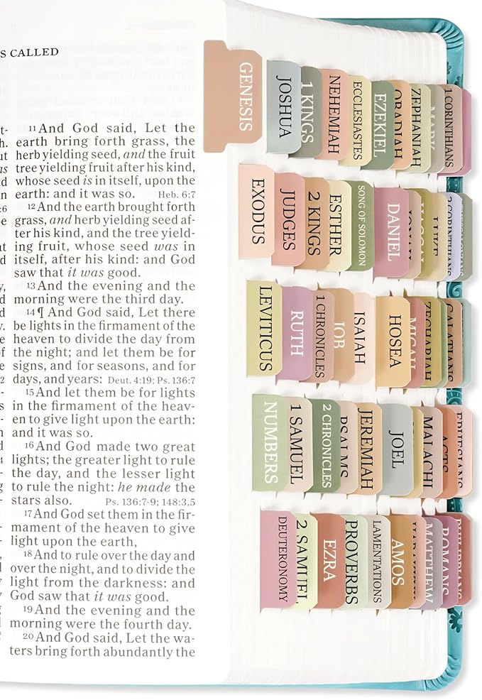 Bible Tabs for Women & Men, Laminated Bible Tabs for Study Bible, Boho Theme Bible Tabs for Easy Navigation, Simplify Your Bible Reading Experience with Easy-to-Use Indexing Tabs
