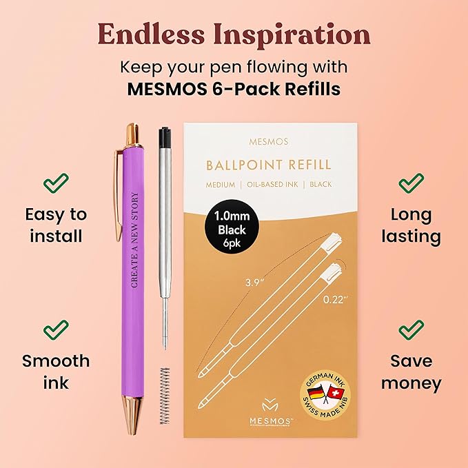 MESMOS New Beginnings Gifts for Women, 3pk Fancy Ballpoint Pen Set, Divorce Gifts for Women, Going Away Gifts for Friends and Coworkers, Break Up Gifts for Women, Farewell Gifts for Friends